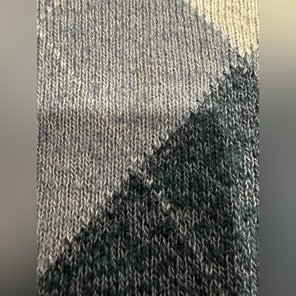 VTG 80s Pringle Scotland Dusty Blue Argyle Wool Blend Knit Golf Sweater Mens XL. - Picture 9 of 9